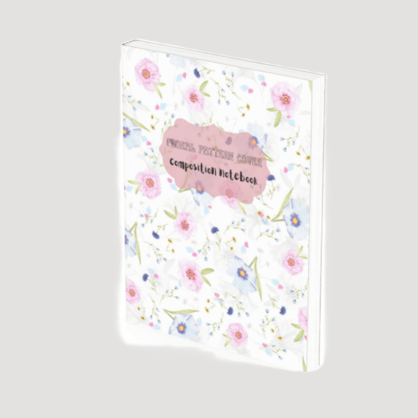 Floral Pattern Cover Composition Notebook